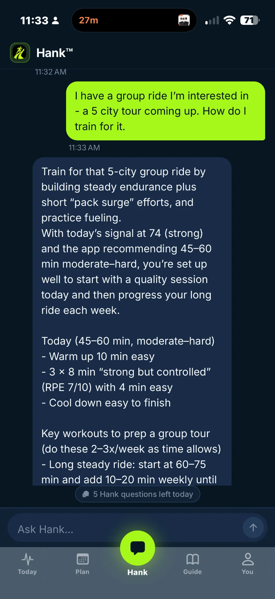 Original RiseMove conversation about preparing for a five-city cycling tour